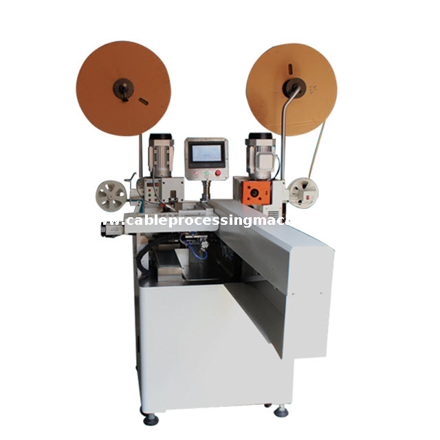 Machine à sertir automatique double face pour câbles plats
